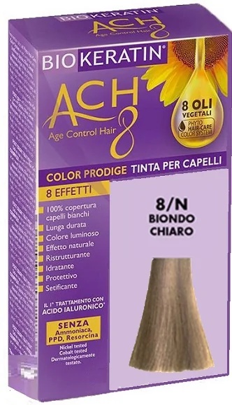 BIOKERATIN Biokeratin Ach8 8/N Tinte para cabello rubio claro