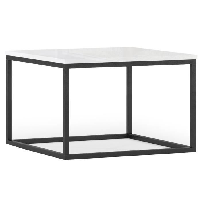 Tavolino romano - 60 cm - Nero/Bianco