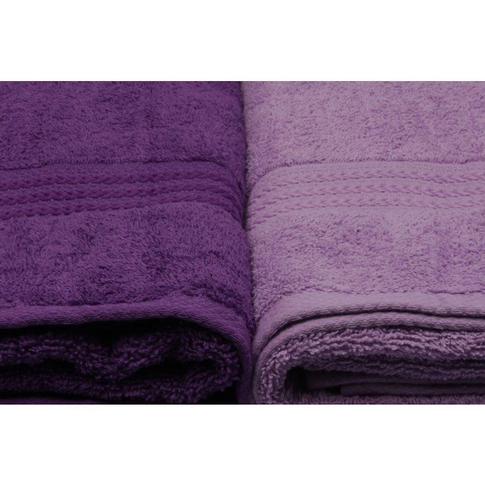 Juego de 4 toallas de baño - 70 x 140 cm - Morado