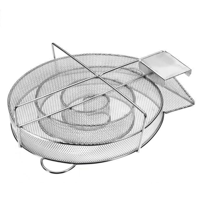 Générateur de Fumée Froide Acier Inoxydable à Barbecue BBQ Gril Fumage Fumeur Outil Rond