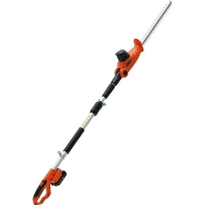 Cortasetos telescópico inalámbrico VEVOR de 188-239 cm, 20 V, cuchilla de 45,7 cm.