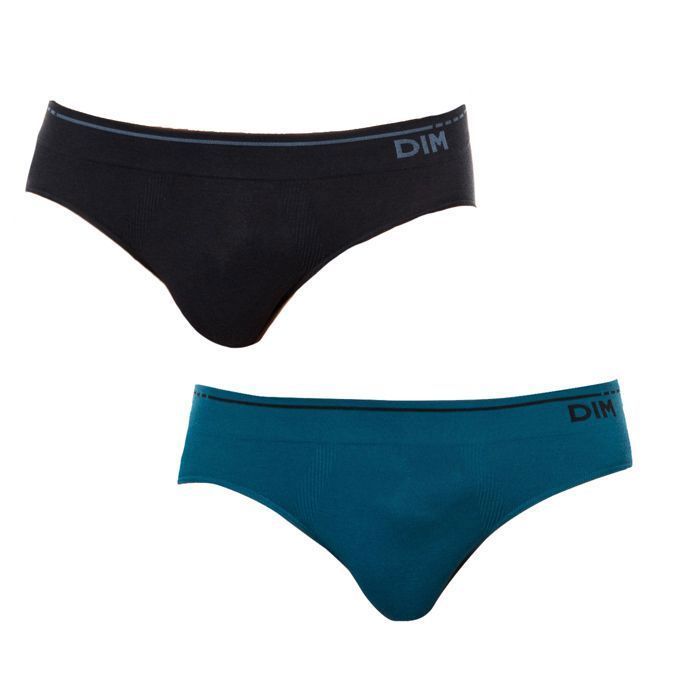 Set van 2 Unno Basic Seamless herenslippers D05HE biedt goede bewegingsvrijheid en comfort - Zwart/Marinegroen