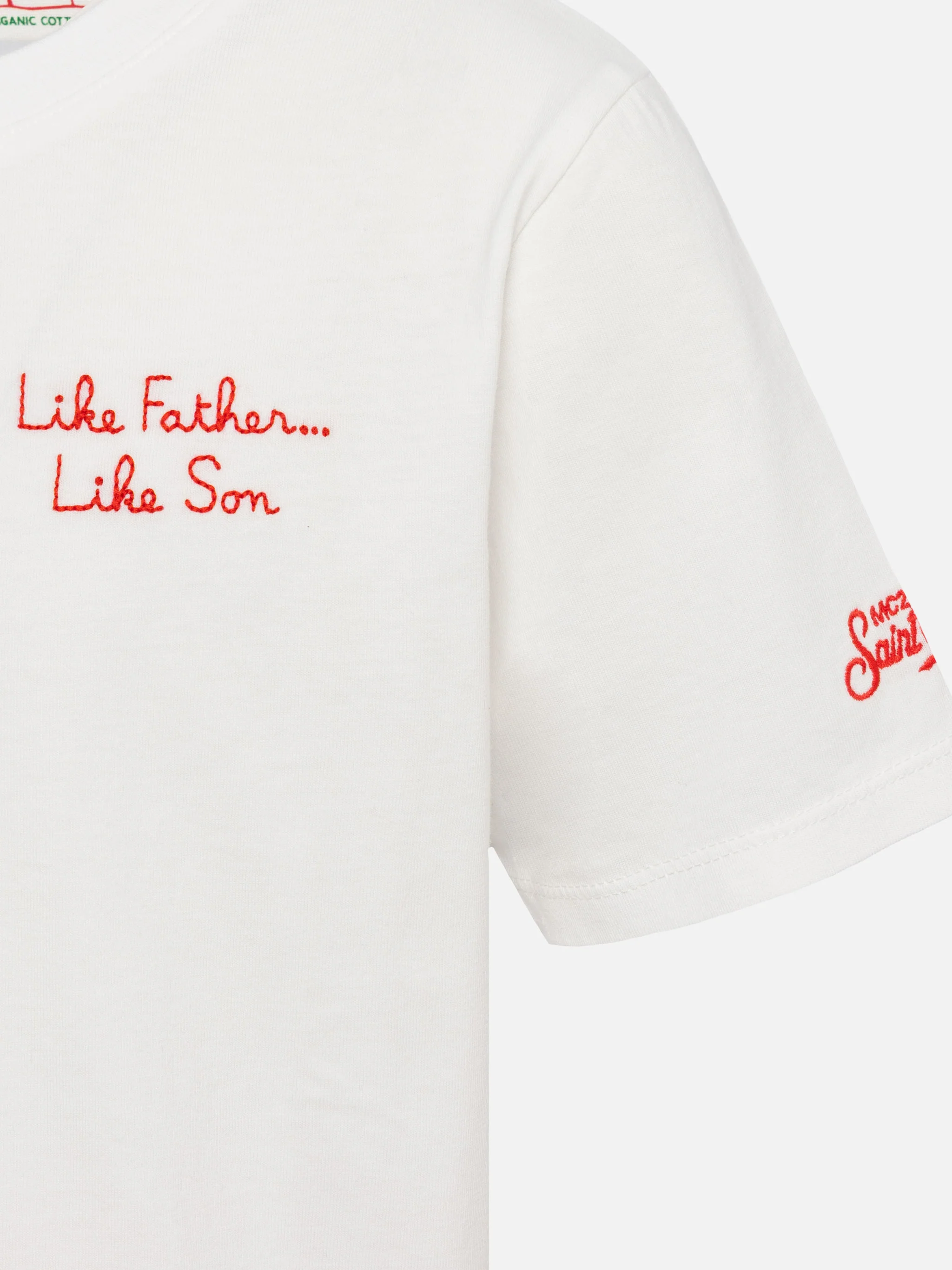 T-shirt da bambino in cotone con stampa e ricamo Bart e Homer |EDIZION