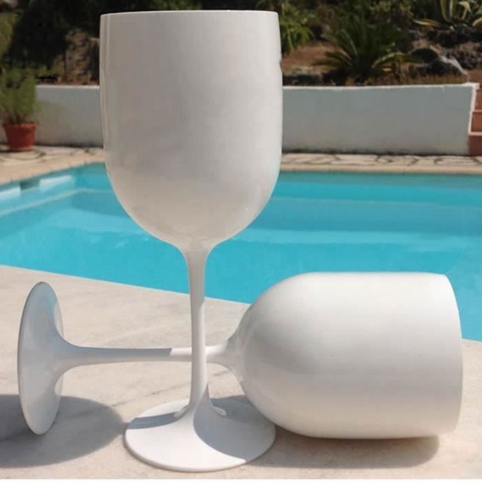 Verres à Vin éLéGants et Incassables, Verres à Vin en Plastique, Verres à Vin TrèS Incassables