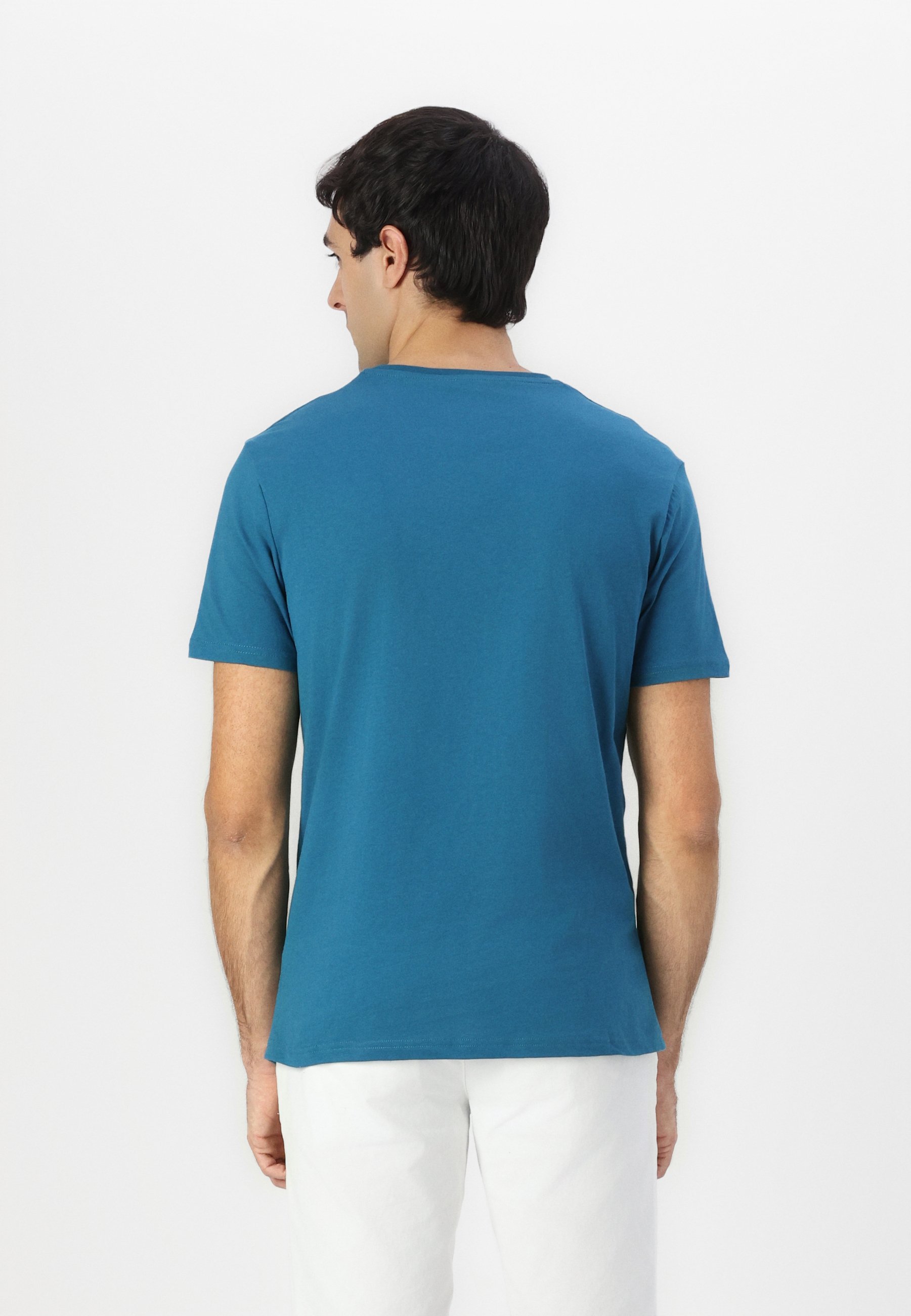 Pier One 7-pack - Basic T-shirt - rood/zilver/koningsblauw