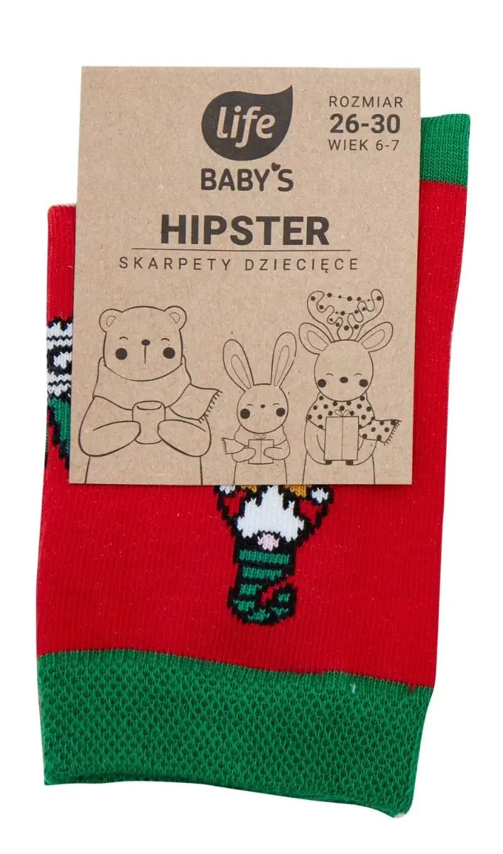 Life Skarpetki Hipster dziecięce wzór Skrzaty rozm.19-22 1 para
