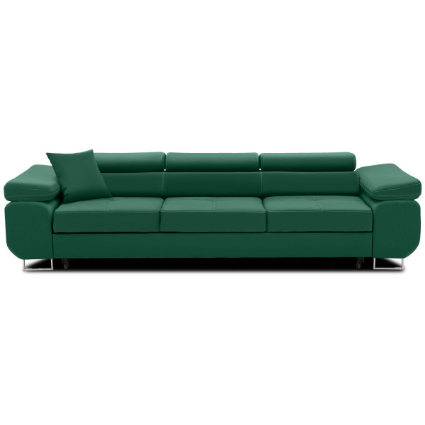 Elegancka kanapa funkcja spania luksusowa velvet Butelkowa Zieleń