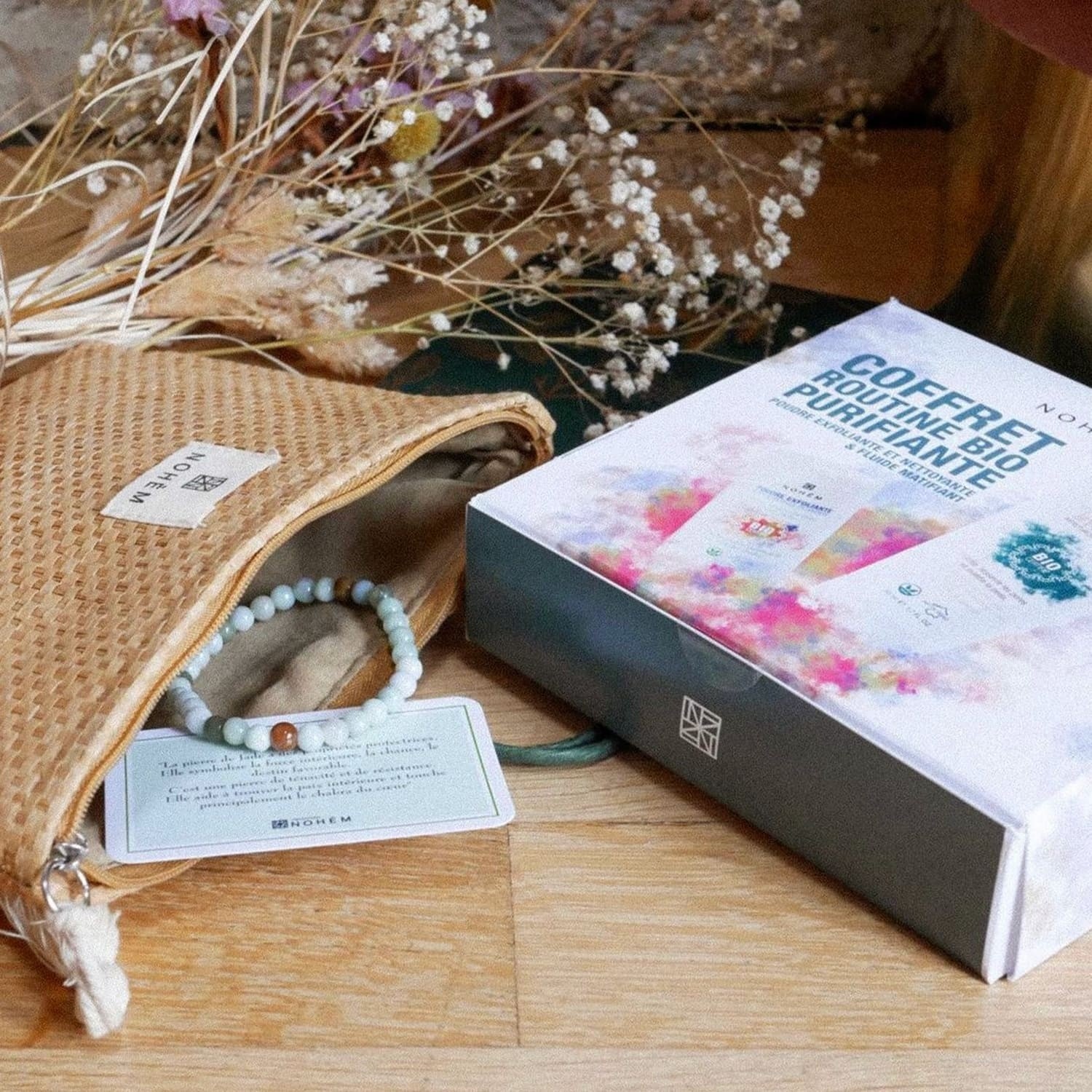 Nohèm Coffret purifiant ayurvédique (fluide +poudre exfoliante et nettoyante)