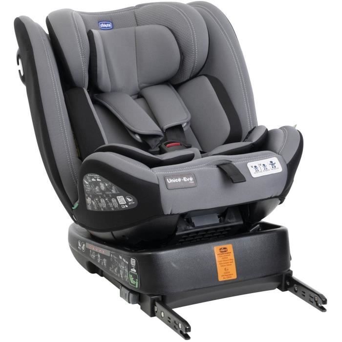 Silla de coche Chicco Unico Evo - Grupo 0/1/2/3 - i-Size - Reclinable - Reductor - Gris/Negro