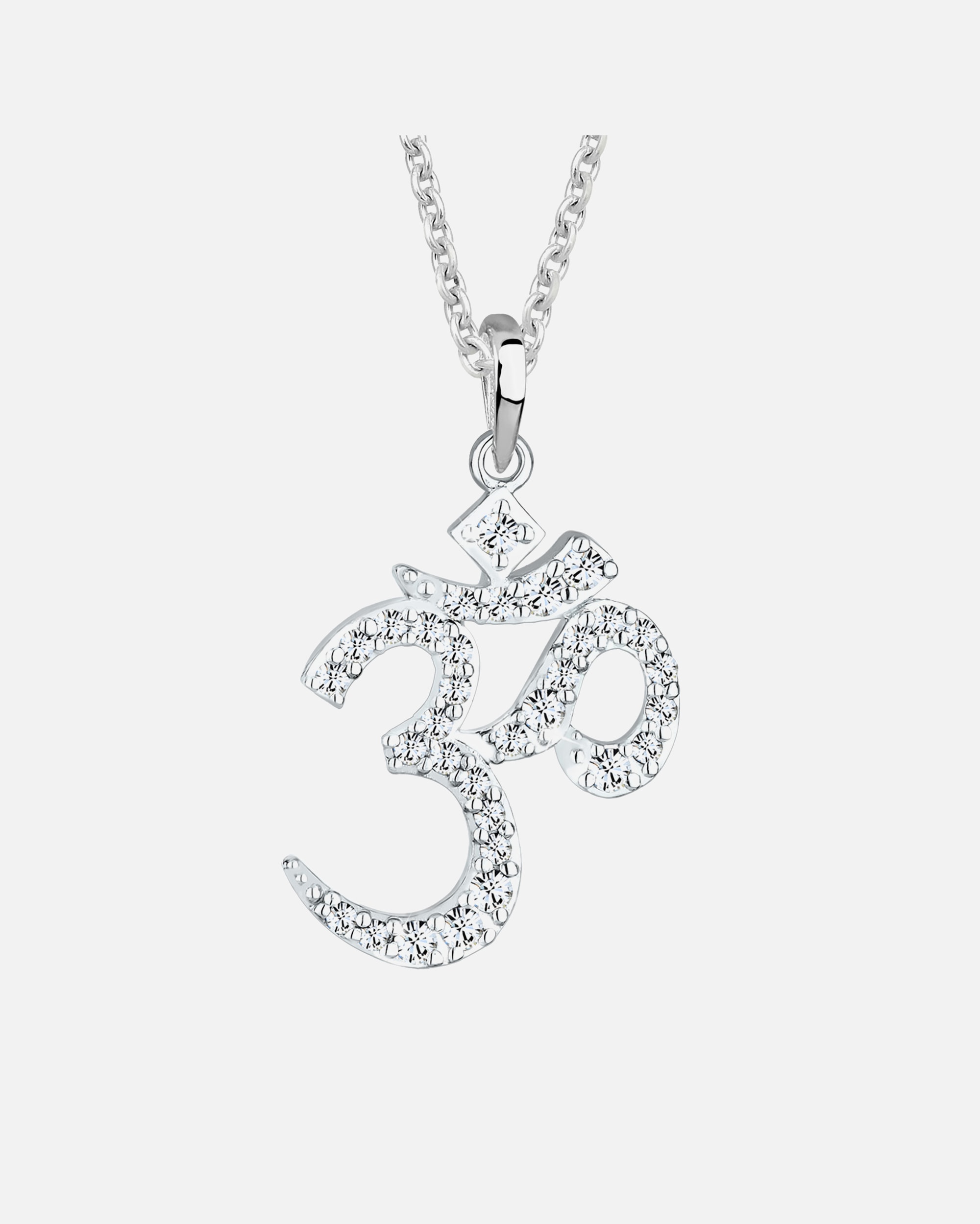 Elli Femmes Om caractères avec cristaux en argent sterling 925