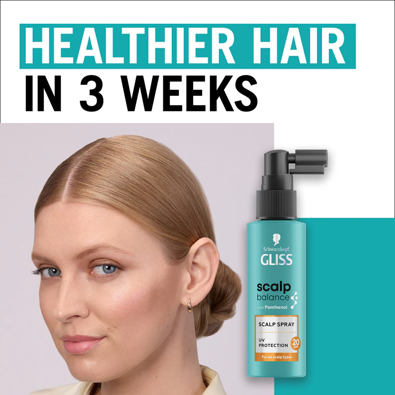 Spray de proteção solar para o couro cabeludo Schwarzkopf Gliss Scalp Balance
