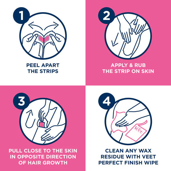 Veet Pure Inspiration depilační pásky na nohy a tělo citlivé 20 ks