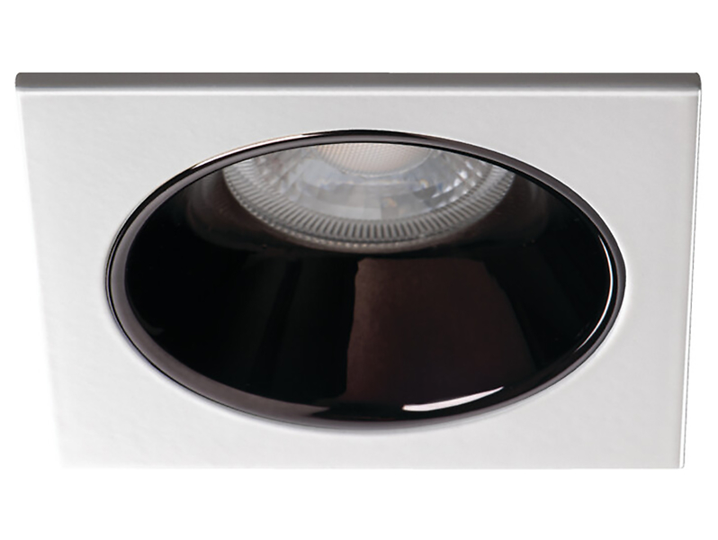 Lampa sufitowa wpuszczana Glozo aluminiowa czarno-biały