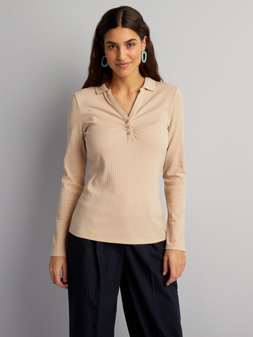 Camiseta polo - cinza