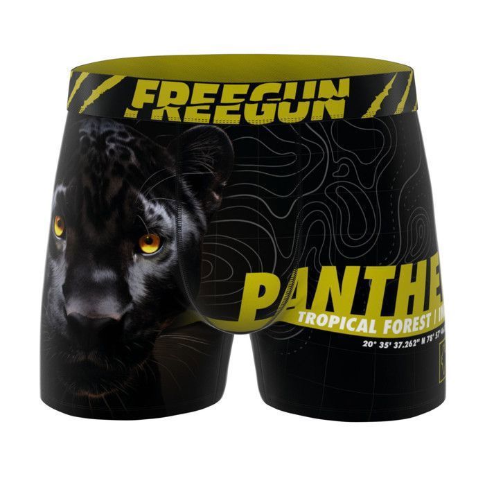 Calzoncillos bóxer Freegun para hombre - Negros (Paquete de 5)