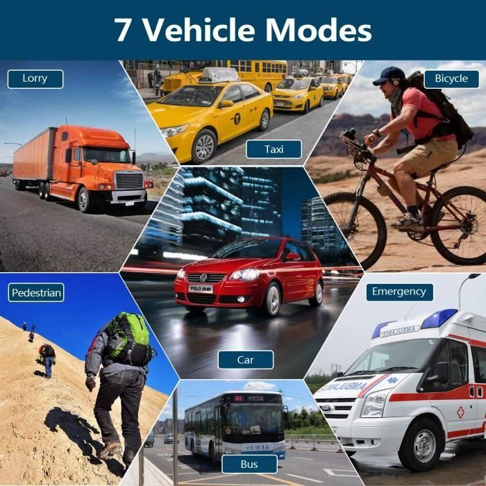 Navigazione GPS per auto, camion, aletta parasole, 256 MB + 8 GB, con schermo touch, mappe dell'Europa e display da 9 pollici.