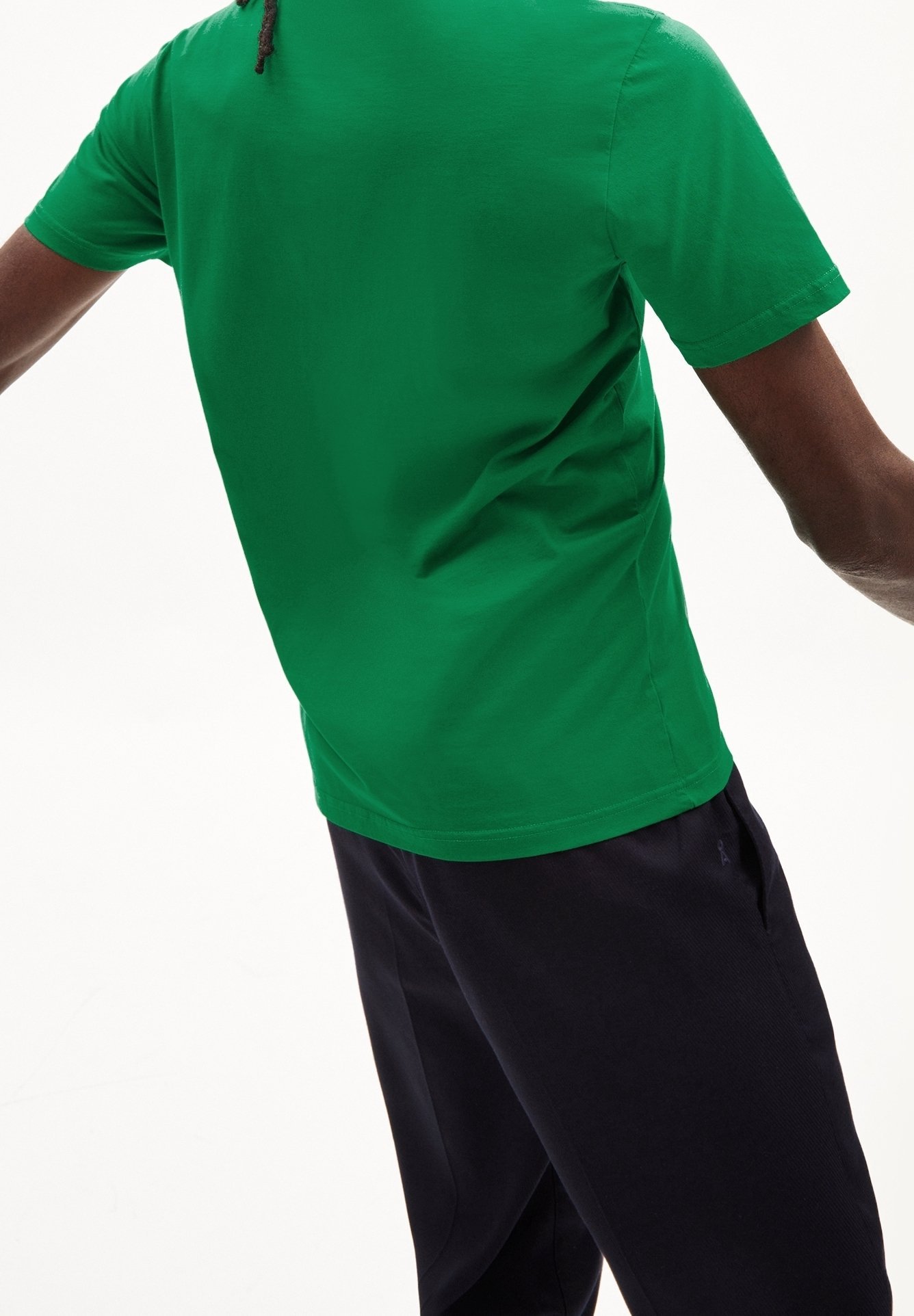 Armedangels basic T-shirt - donkergroen