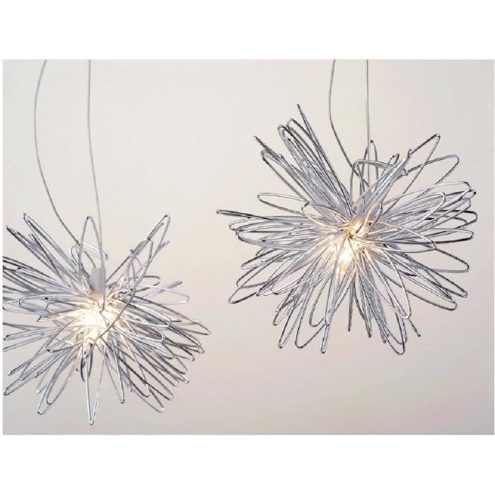 Suspension Lustre Décorative Lune Etoile en Aluminium pour Enfant - IHOME&ILIFE® - Moderne - 32*37cm - 40W - E27