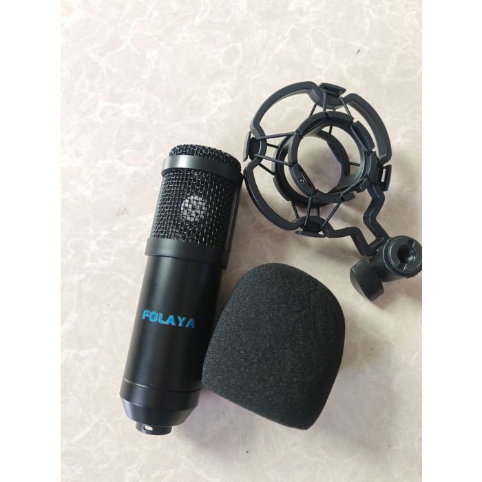 Kit completo para podcast FOLAYA BM800, kit profesional de micrófono de condensador con tarjeta de sonido V8 para estudio de karaoke.