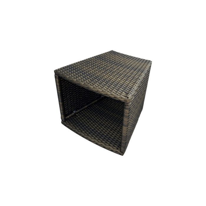 BESTWAY Ronde spa-ombouw van antracietgrijs rotan, 200 cm