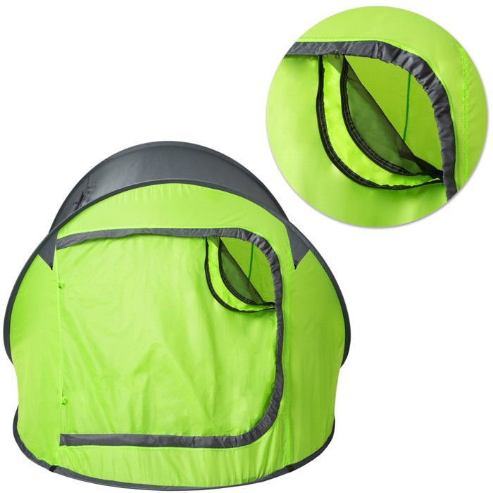 Tienda de campaña - TECTAKE - RITA Tienda de campaña desplegable para 2 personas en poliéster - Gris/Verde