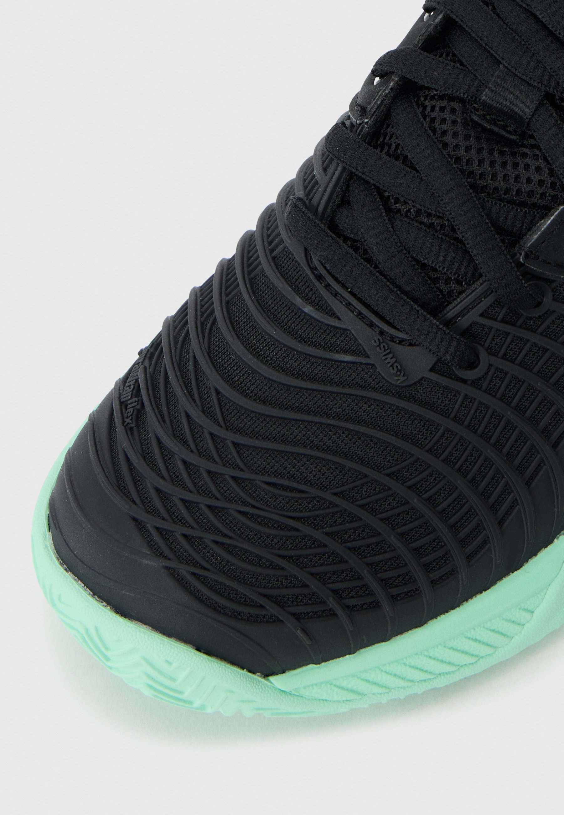K-SWISS EXPRESS LIGHT 3 - Scarpe da tennis per campi in terra battuta - nero/verde menta fluo/rosa pastello fluo