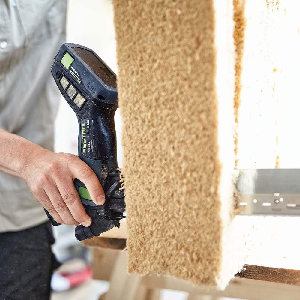 Serra isolante FESTOOL 18 V 240 mm ISC 240 com 1 bateria de 5,2 Ah em Systainer (conjunto 577128)