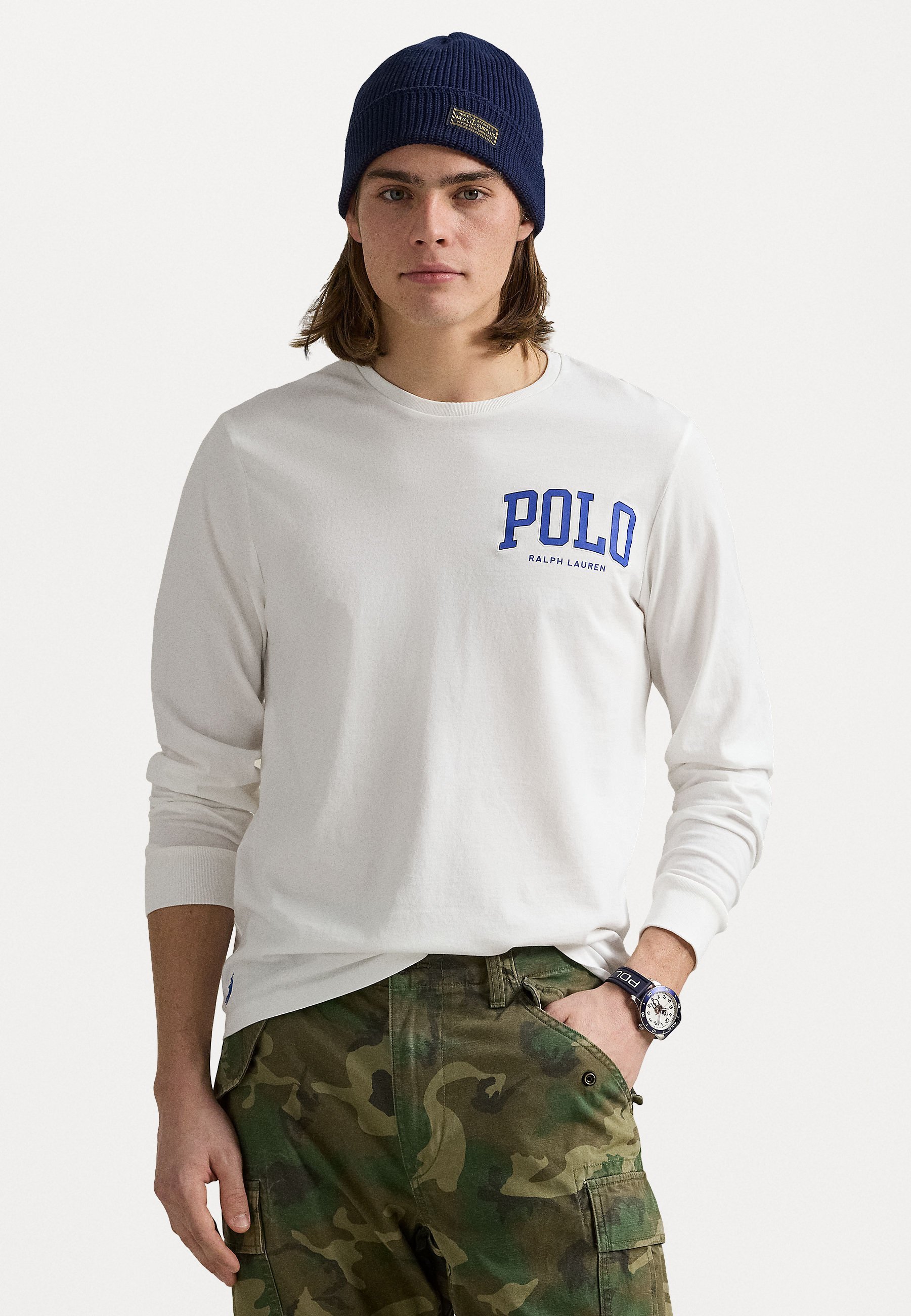 Polo Ralph Lauren LONG SLEEVE - Maglia a maniche lunghe - bianca