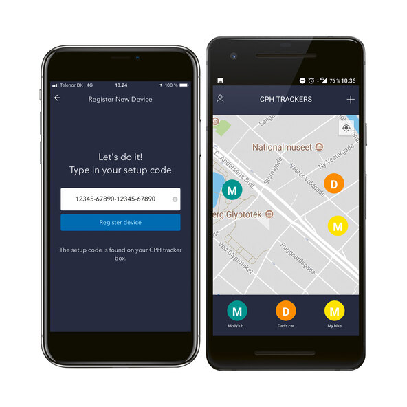 GPS-Tracker, λιθόστρωτο, Schwarz