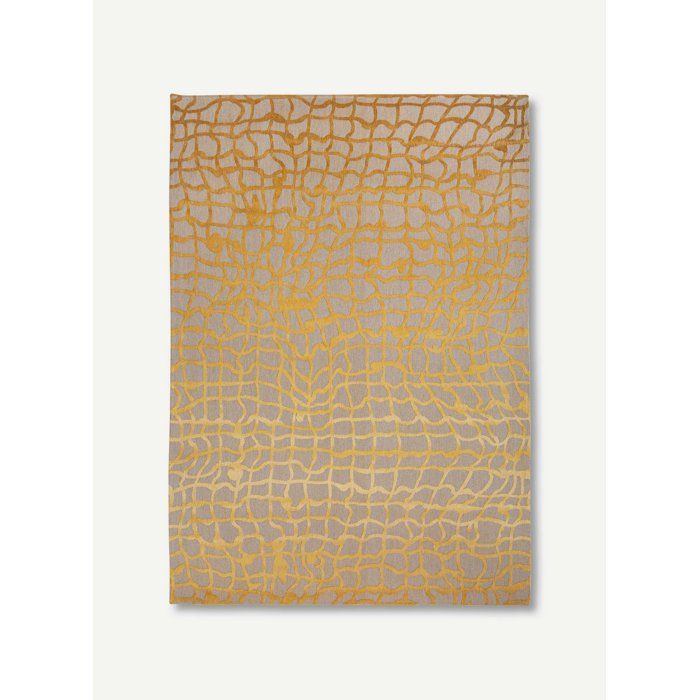 Dedalo design - Mad Men eigentijds vloerkleed - Gele Scarabee - 140 x 200 cm