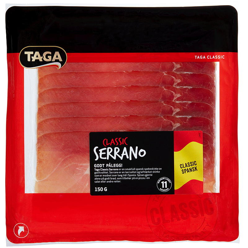 Serrano 150 g, Taga