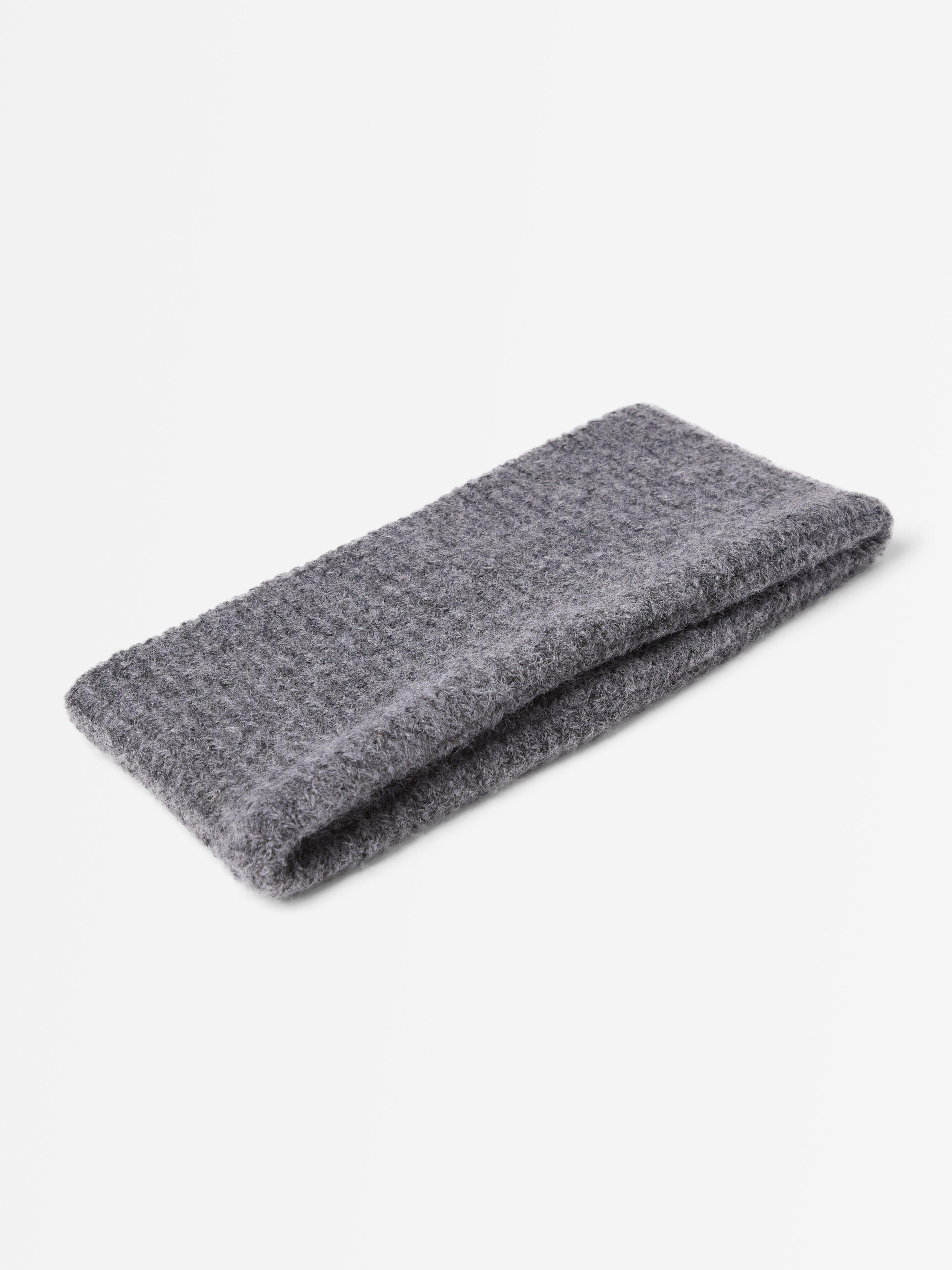Bandeau tricoté Gris foncé chiné