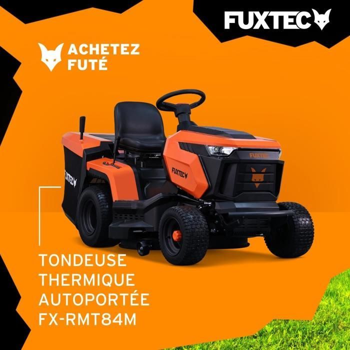 FUXTEC FX-RMT84M Zitmaaier – Gazontractor – 432 cc – 8 kW – 83 cm – Mulchen – Grasopvangbak 280 L – 6000 m²