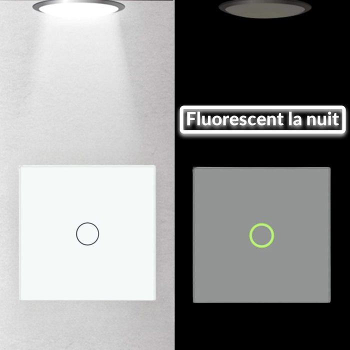 KIT Interrupteur sans fil tactile ET sans neutre requis - Boutons va et vient prêt à poser – 5 Télécommande murale + 1 module radio