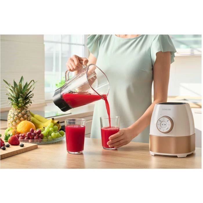 Standmixer - SENCOR - SBL 5870GD - 1800 W - 1,5 l - 24000 U/min - Weiß/Gold