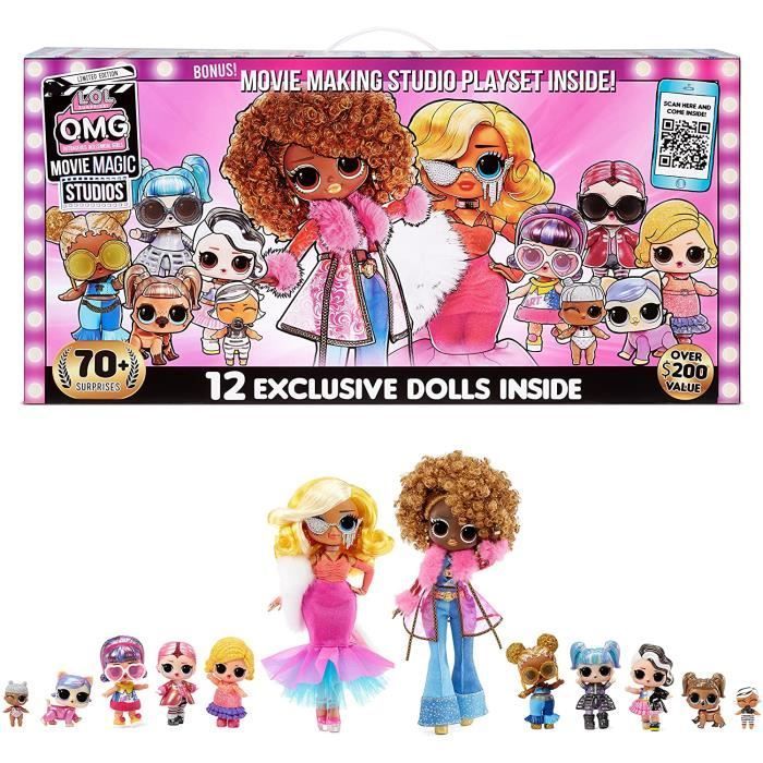 LOL Surprise OMG - Movie Magic Studios - 12 poupées, 4 scènes, accessoires & +