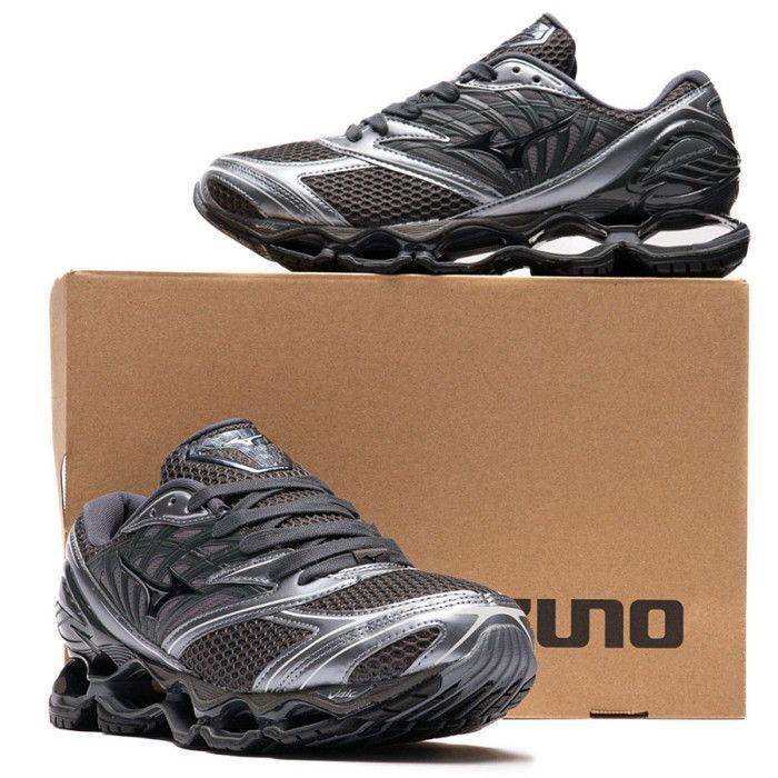 Mizuno Wave Prophecy LS Sneakers – Sand Black Black Metallic Grey – Performance & Elegance
