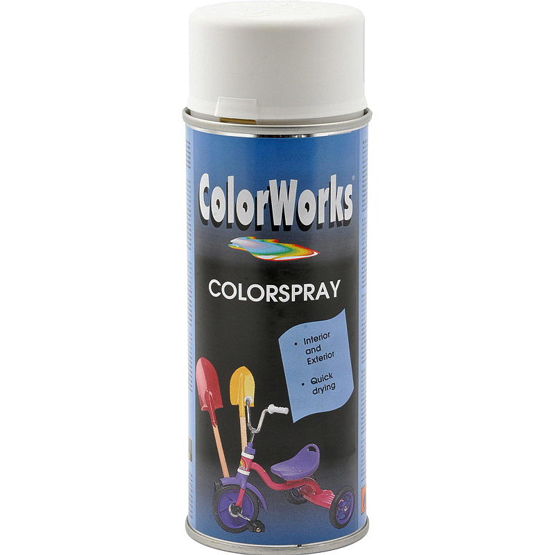 ColorWorks Spraymaling 400ml Hvit Halvblank Colorworks