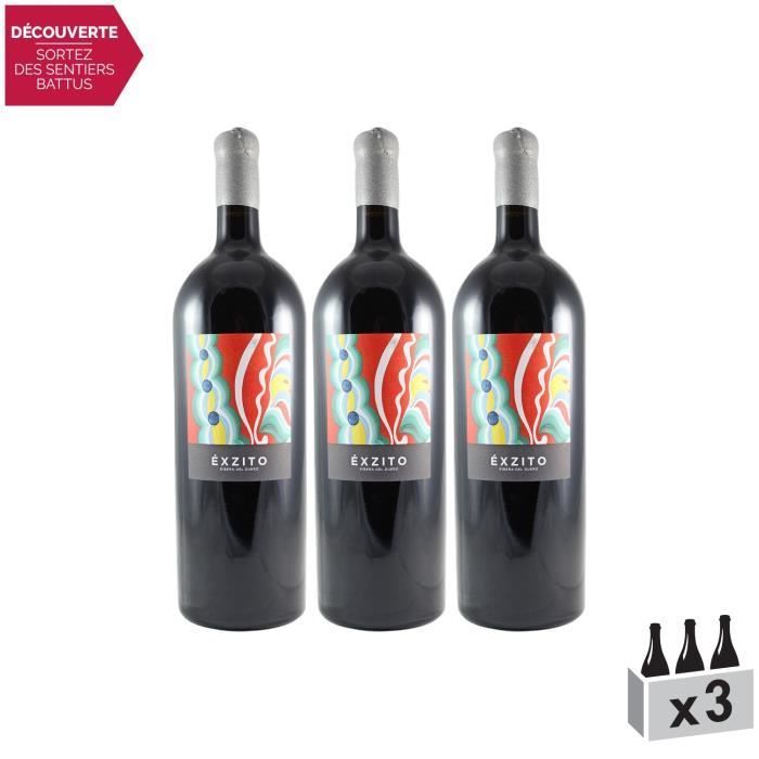 Ribera-Del-Duero Exzito MAGNUM Rouge 2017 - Lot de 3x150cl - Pico Cuardo - Vin AOC Rouge - Origine Espagne - Cépage Tempranillo