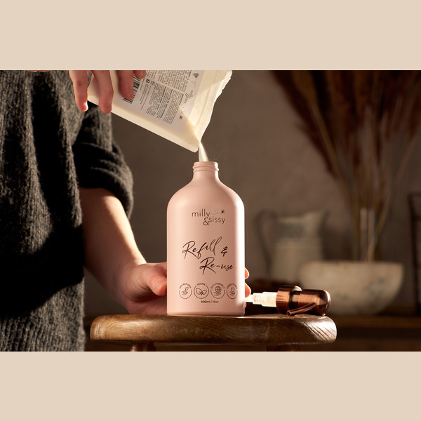 Milly&sissy Zero Waste mýdlo na ruce s medem a mandlemi, náhradní náplň 40g