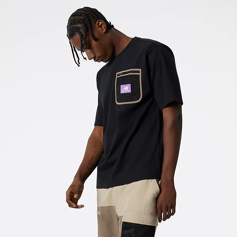 Męska koszulka NB AT Pocket Tee – CZARNY