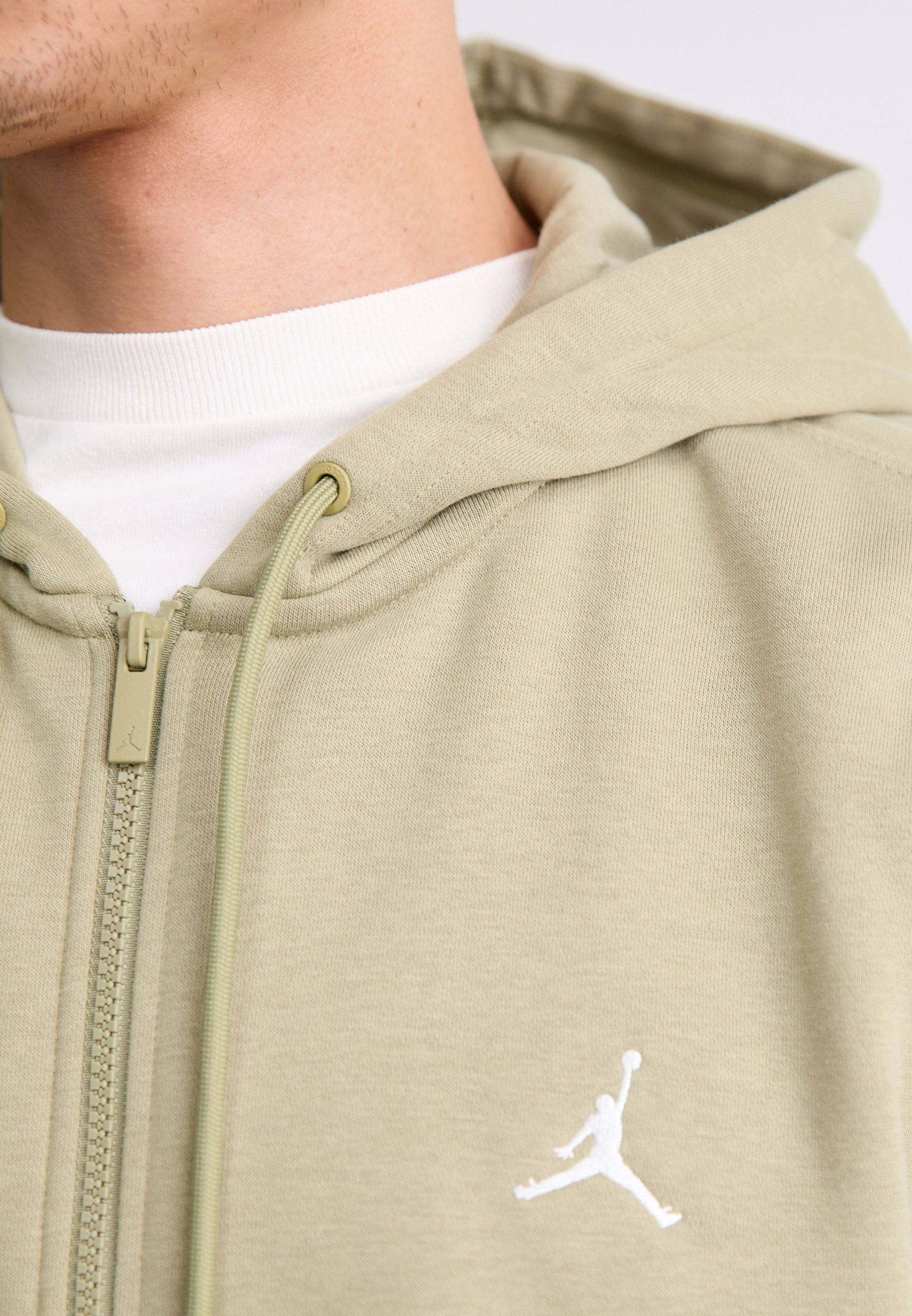 Jordan Genser med glidelås - medium khaki/seilfarget