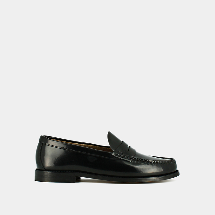 Mocassins  en cuir glacé noir