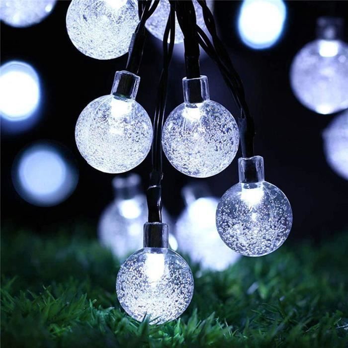 Guirnalda de luces solares para exteriores - 7 metros, 50 LED, resistente al agua para uso en interiores - Decoración