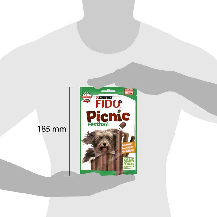 FIDO Picnic Festival : au Bœuf, au Poulet, à l'Agneau - 8x126g - Friandises pour chien
