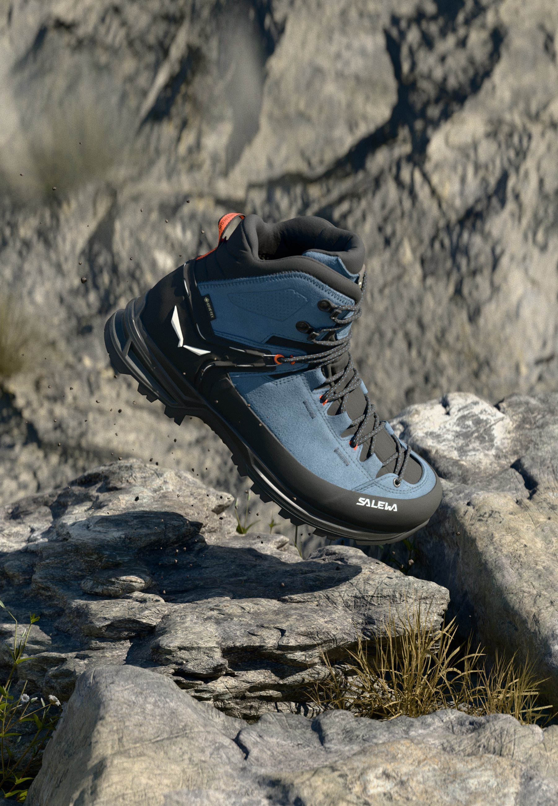 Salewa MTN TRAINER 2 MID GTX - Mountainbikeschoenen - javablauw/zwart