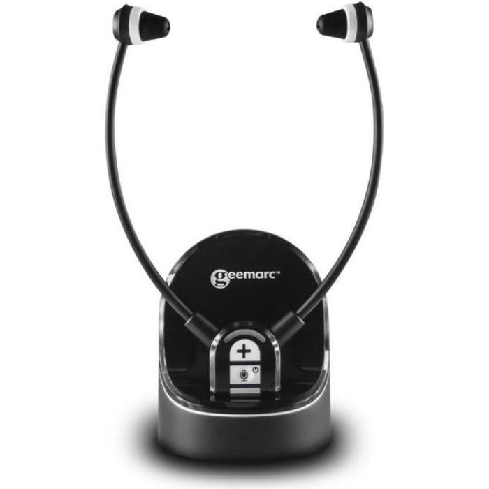 Auriculares GEEMARC CL7370 para TV - Amplificados - Inalámbricos - 8 horas de duración de la batería