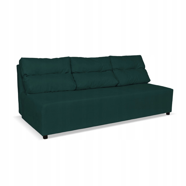 Kanapa sofa KIMO funkcja spania pojemnik Family Meble Hunter zielony welur