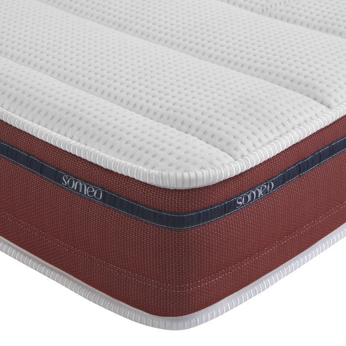 100% latex relaxation mattress, bed base and legs set, Twilight 500 - SOMEO 80x200 - Natural wood - 7-year guarantee - Someo