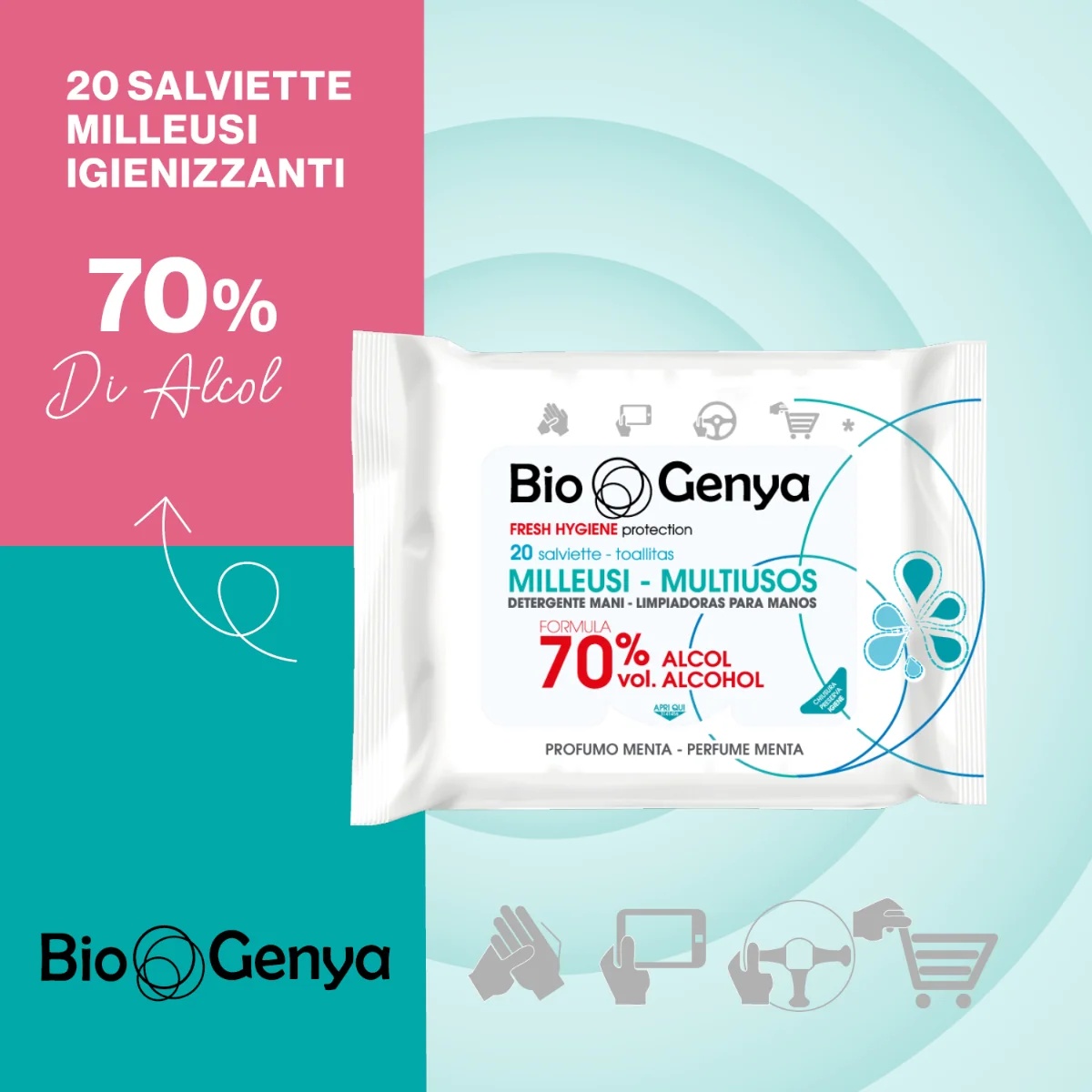 BIOGENYA Désinfectant Biogenya Milleusi à 70 % d'alcool